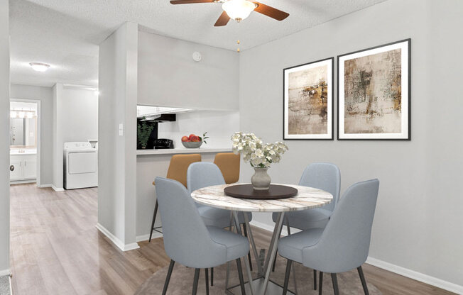 Open Kitchen and Dining Room at Lakes Edge Apartments, Greensboro, North Carolina