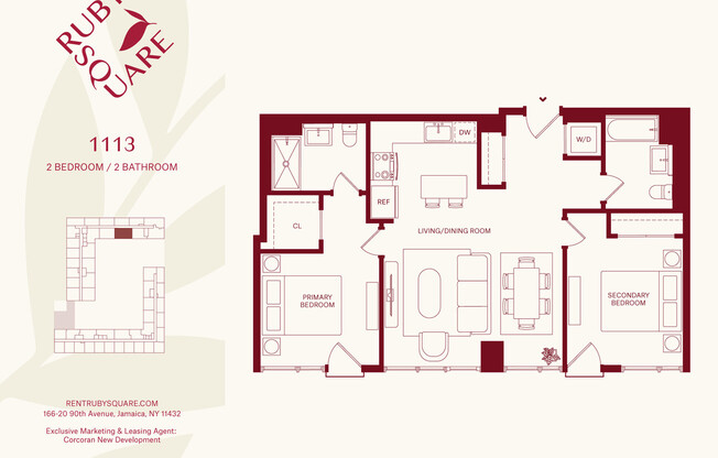 2 beds, 2 baths, $4,250, Unit 1113N