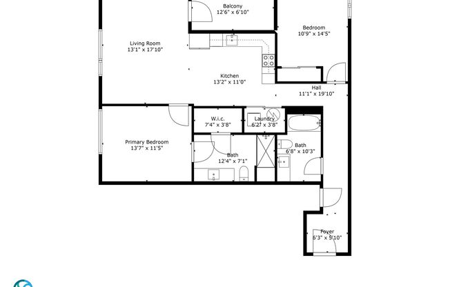 2 beds, 2 baths, 1,199 sqft, $2,650, Unit 510