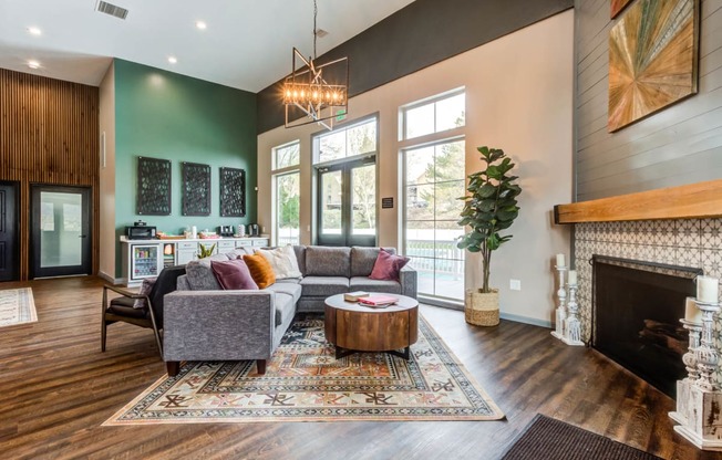 Clubhouse With Fireplace at Cliffs at Canyon Ridge, Ogden