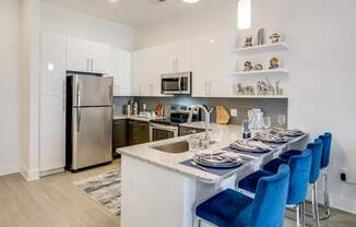 Model kitchen at Link Apartments® Grant Park, Georgia