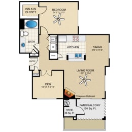 1 bed, 1 bath, 975 sqft, $2,518