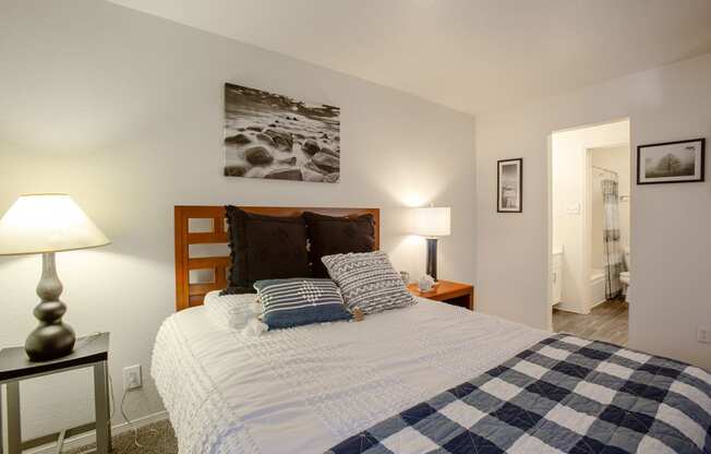 Bedroom at Whispering Sands Apartments in Albuquerque