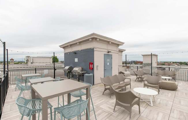 Rooftop deck grilling area at Highview and Castle Manor, Washington, DC 20009