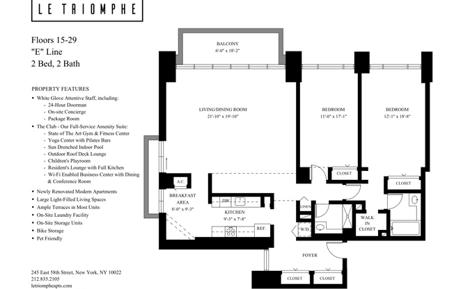 2 beds, 2 baths, 1,381 sqft, $9,700