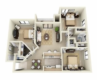 3 beds, 2 baths, 940 sqft, $1,701