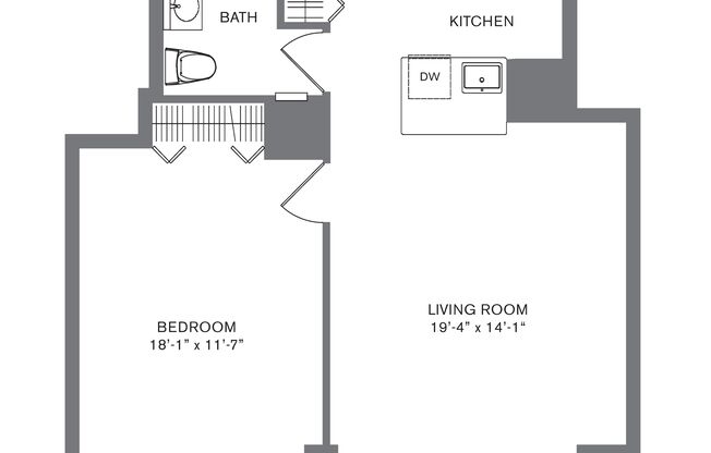 1 bed, 1 bath, 735 sqft, $6,431, Unit 1707