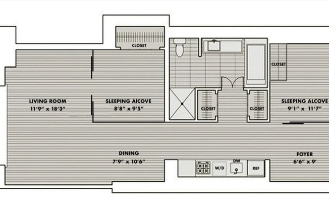 Studio, 1 bath, 1,063 sqft, $6,000, Unit 407