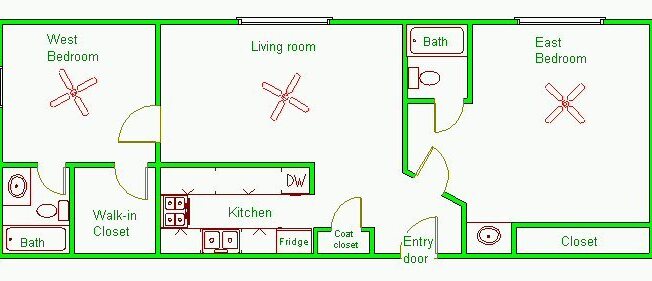 2 beds, 2 baths, 910 sqft, $2,450, Unit 308