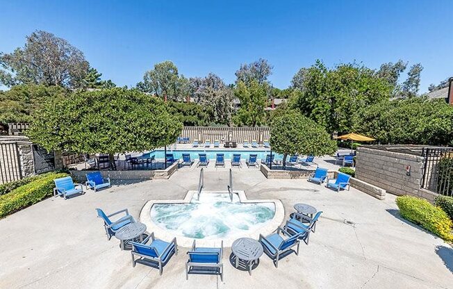 Aerial View Of Pool at Promenade Terrace, California