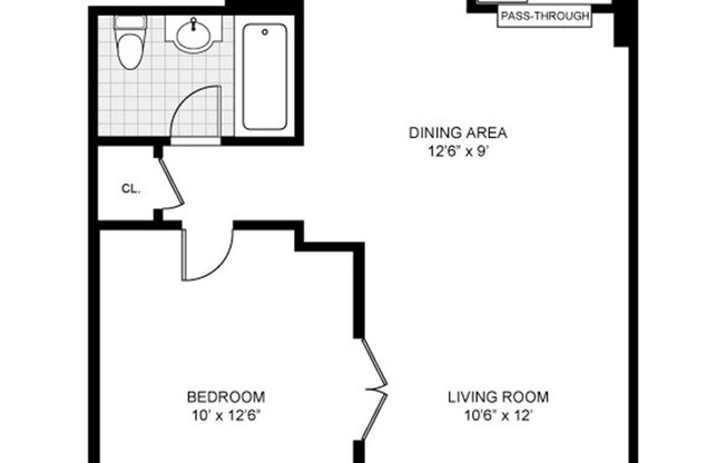 1 bed, 1 bath, $3,400, Unit 2F