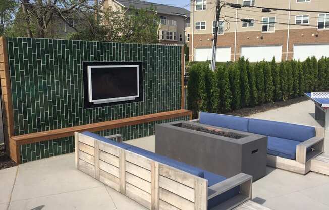 Pool deck at Heritage Apartments, Columbus