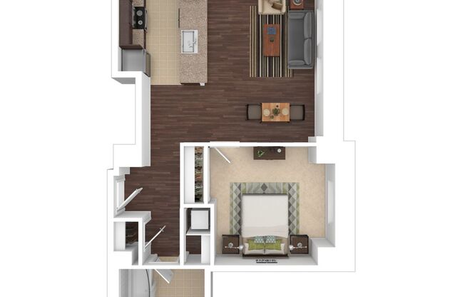 1 bed, 1 bath, 679 sqft, $2,285, Unit M-G4