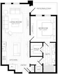 1 bed, 1 bath, 843 sqft, $2,753