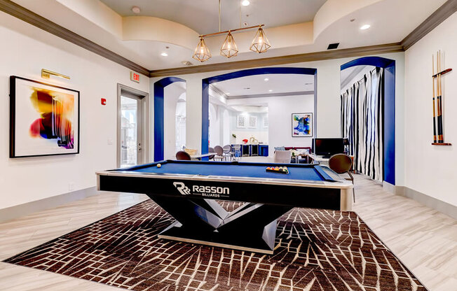 Games Room with Billiards at Landing at Round Rock, Round Rock, Texas