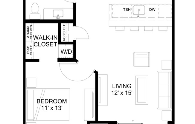 1 bed, 1 bath, 720 sqft, $1,675, Unit 10 - 605