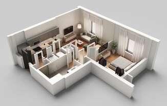 1 bed, 1 bath, 897 sqft, $2,500