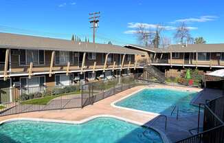 Towne Centre at Orange Apartments with swimming pool.