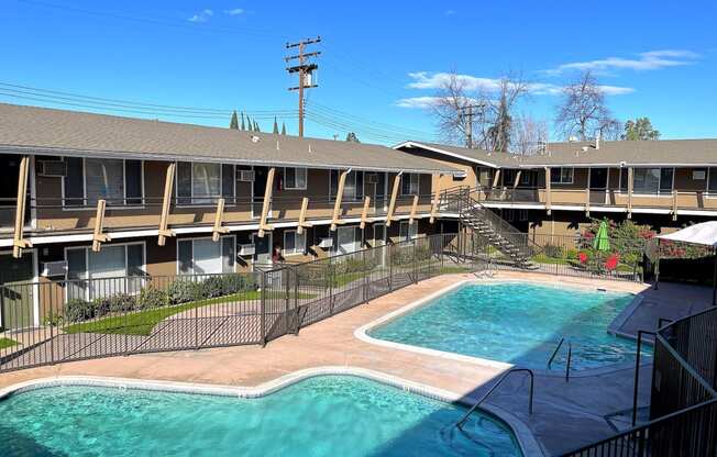 Towne Centre at Orange Apartments with swimming pool.