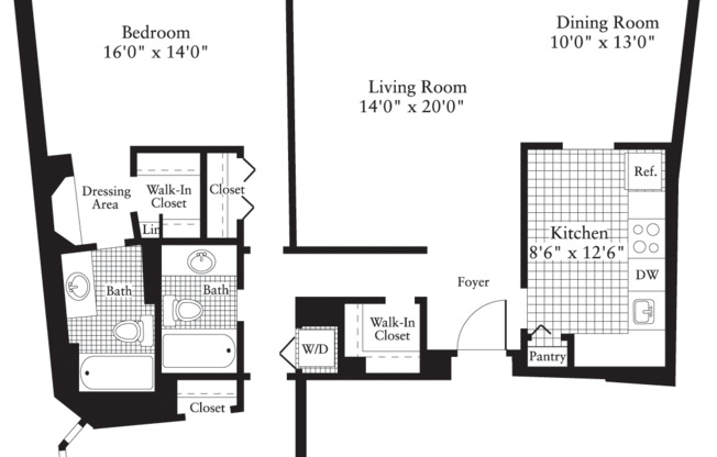 2 beds, 2 baths, 1,326 sqft, $3,541, Unit 0806