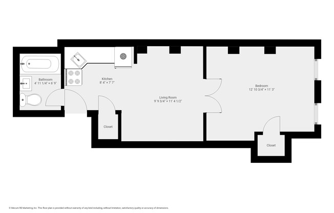 1 bed, 1 bath, 450 sqft, $3,145, Unit 7