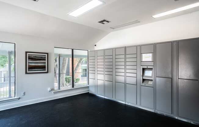package locker system in luxury austin apartment