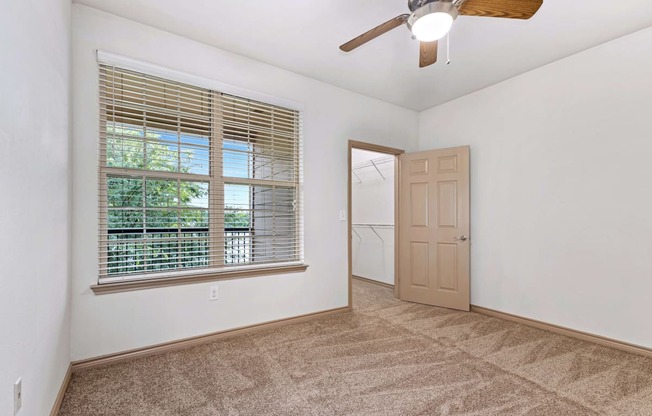 empty bedroom with a window