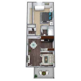 1 bed, 1 bath, 459 sqft, $1,166