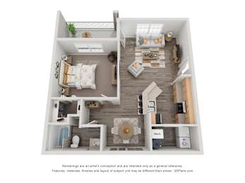 1 bed, 1 bath, 737 sqft, $1,299