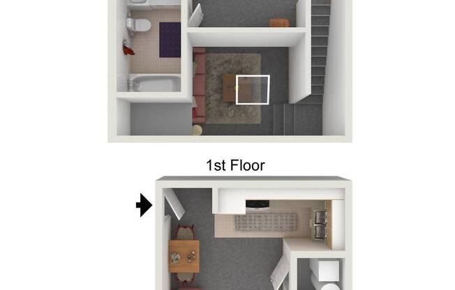 1 bed, 1 bath, 511 sqft, $1,099