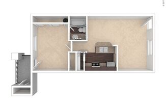 1 bed, 1 bath, 618 sqft, $879