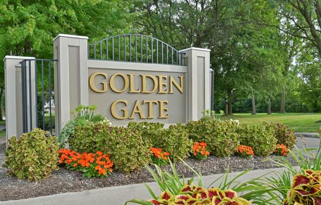 Elegant Entry Signage at Bristol Square and Golden Gate Apartments, Wixom