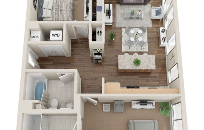 2 beds, 2 baths, 1,060 sqft, $4,579
