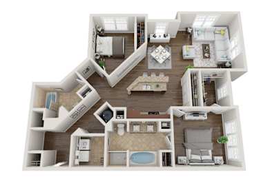 2 beds, 2 baths, 1,275 sqft, $1,999