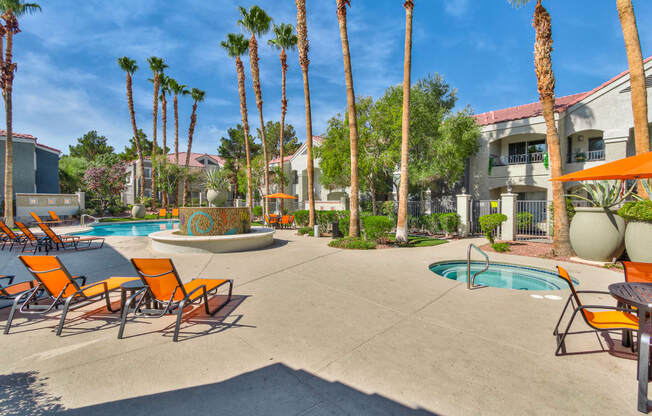 our apartments offer a clubhouse with a pool and hot tub