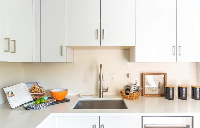 Kitchen at Portland Towers with ample storage