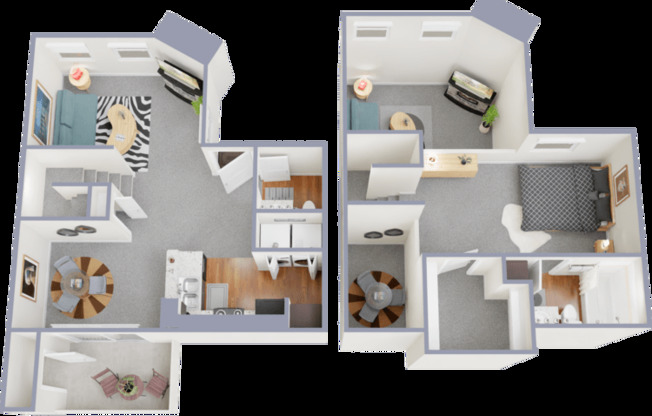 1 bed, 1.5 baths, 839 sqft, $1,282