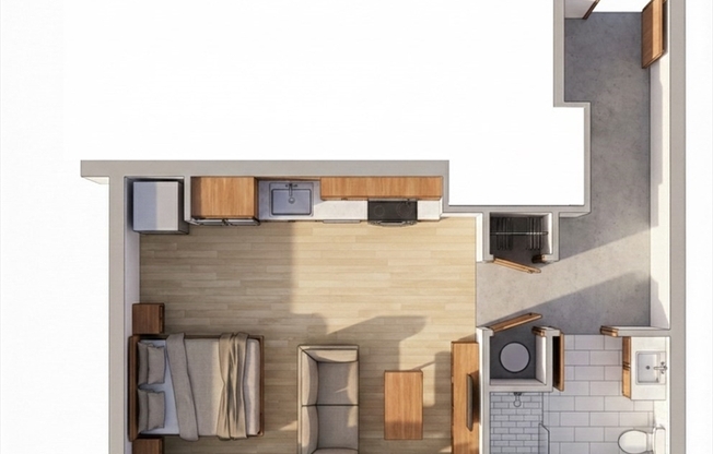 Studio, 1 bath, 469 sqft, $3,300, Unit 509