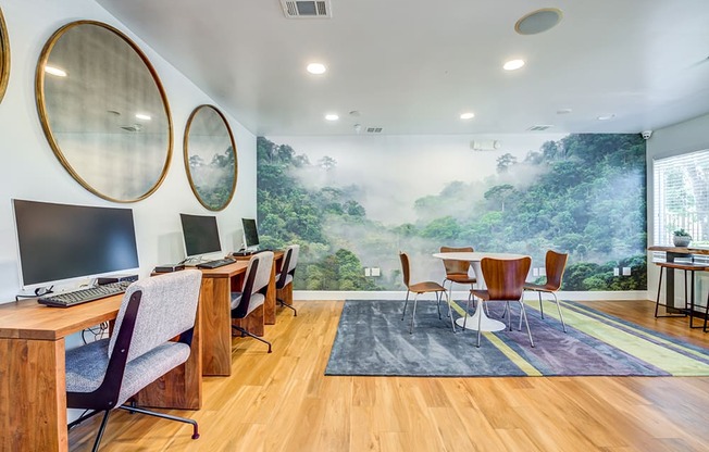 Business Center with computers and seating