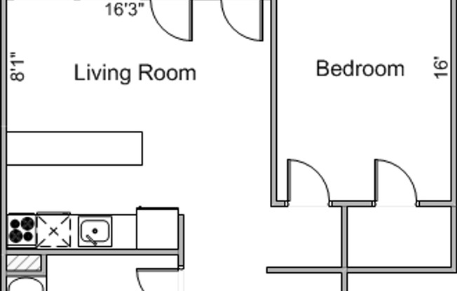 1 bed, 1 bath, 500 sqft, $1,839, Unit 45R-408