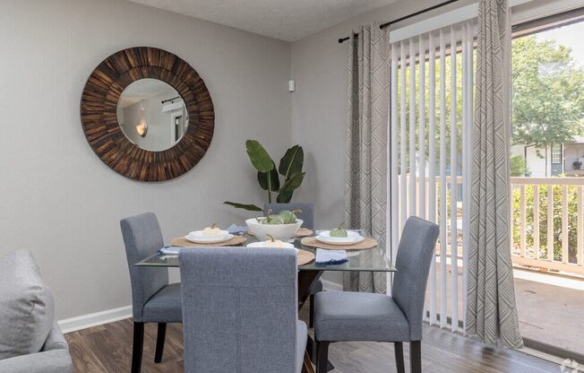 a dinning room with dinning room table and chairs at Glen Hollow, Decatur, GA