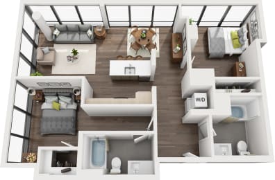 2 beds, 2 baths, 1,038 sqft, $2,824