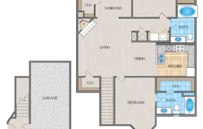 2 beds, 2 baths, 1,570 sqft, $1,920, Unit 287