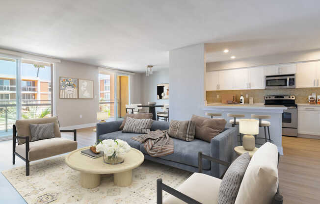 Living Room with Hard Surface Flooring