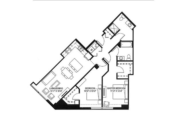 2 beds, 2 baths, 1,072 sqft, $2,024, Unit 814