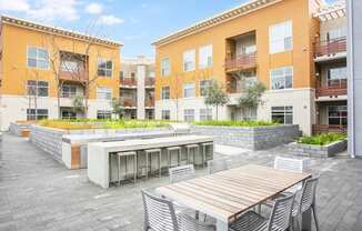 Courtyard seating area