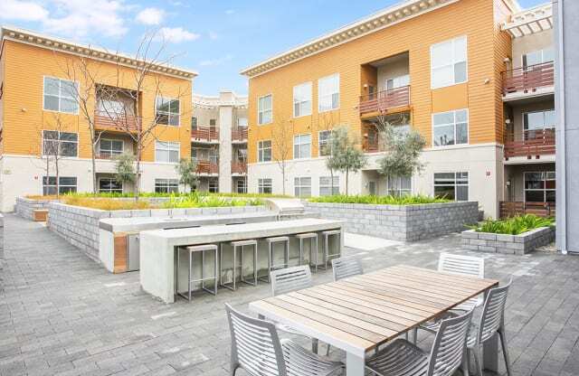 Courtyard seating area