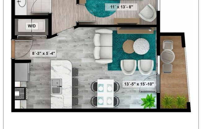 1 bed, 1 bath, 615 sqft, $1,365, Unit 3A-1309
