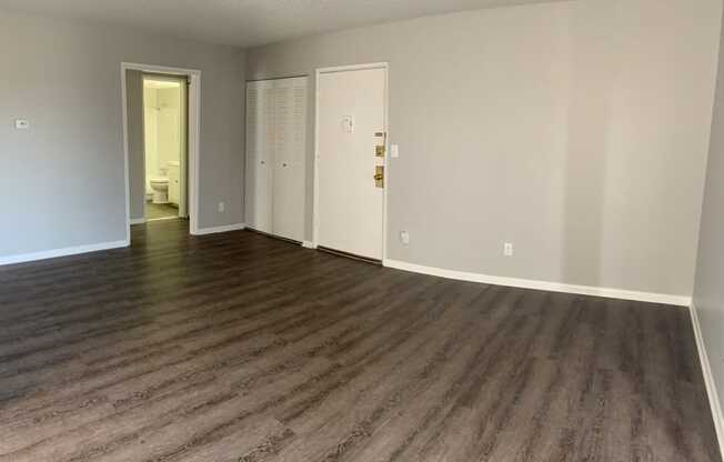 Living room with vinyl plank flooring