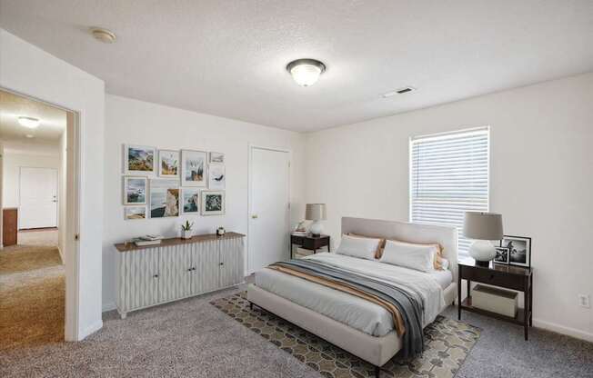 Bedroom with Plush Carpeting